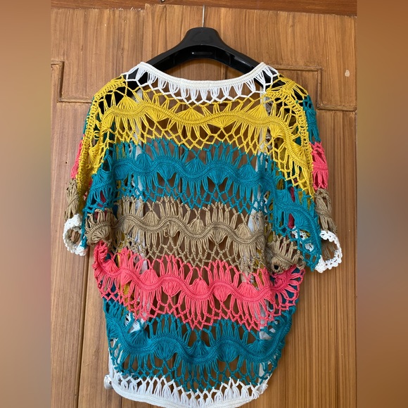Multicolour crotchet shrug size -free size - Picture 4 of 4